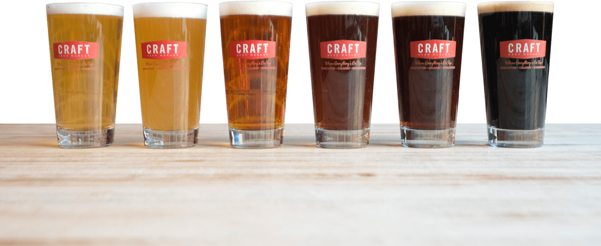 Row Of Beer - Craft Beer Draught (1200x492), Png Download