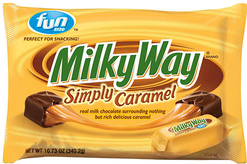 Milky Way Simply Caramel Fun Size Candy Bars - Milky Way Simply Caramel Fun Size - 10.73 Oz Pack (500x500), Png Download