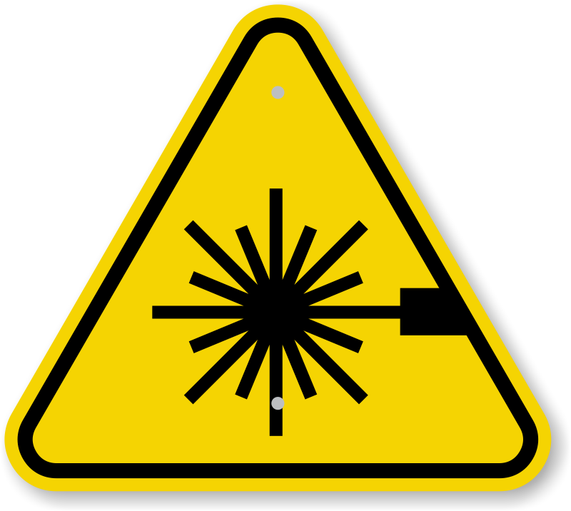 Iso Laser Led Radiation Symbol Warning Sign - Laser Warning Symbol (800x716), Png Download