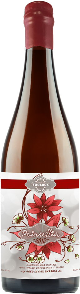 Poinsettia - Glass Bottle (1000x1000), Png Download