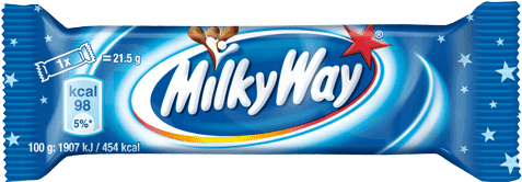 Milky-way Chocolate Bars, Musketeers, Milky Way, Self, - Milky Way 21.5 G (500x275), Png Download