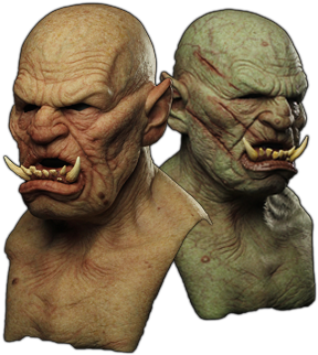 Immortal Masks Orc (331x373), Png Download