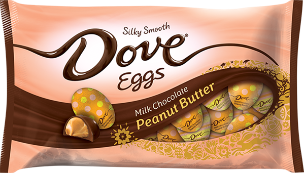 Dove Eggs Milk Chocolate Peanut Butter (599x342), Png Download