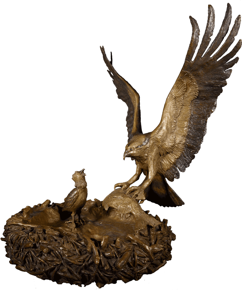Bronze Sculptures - Buzzard (1410x948), Png Download