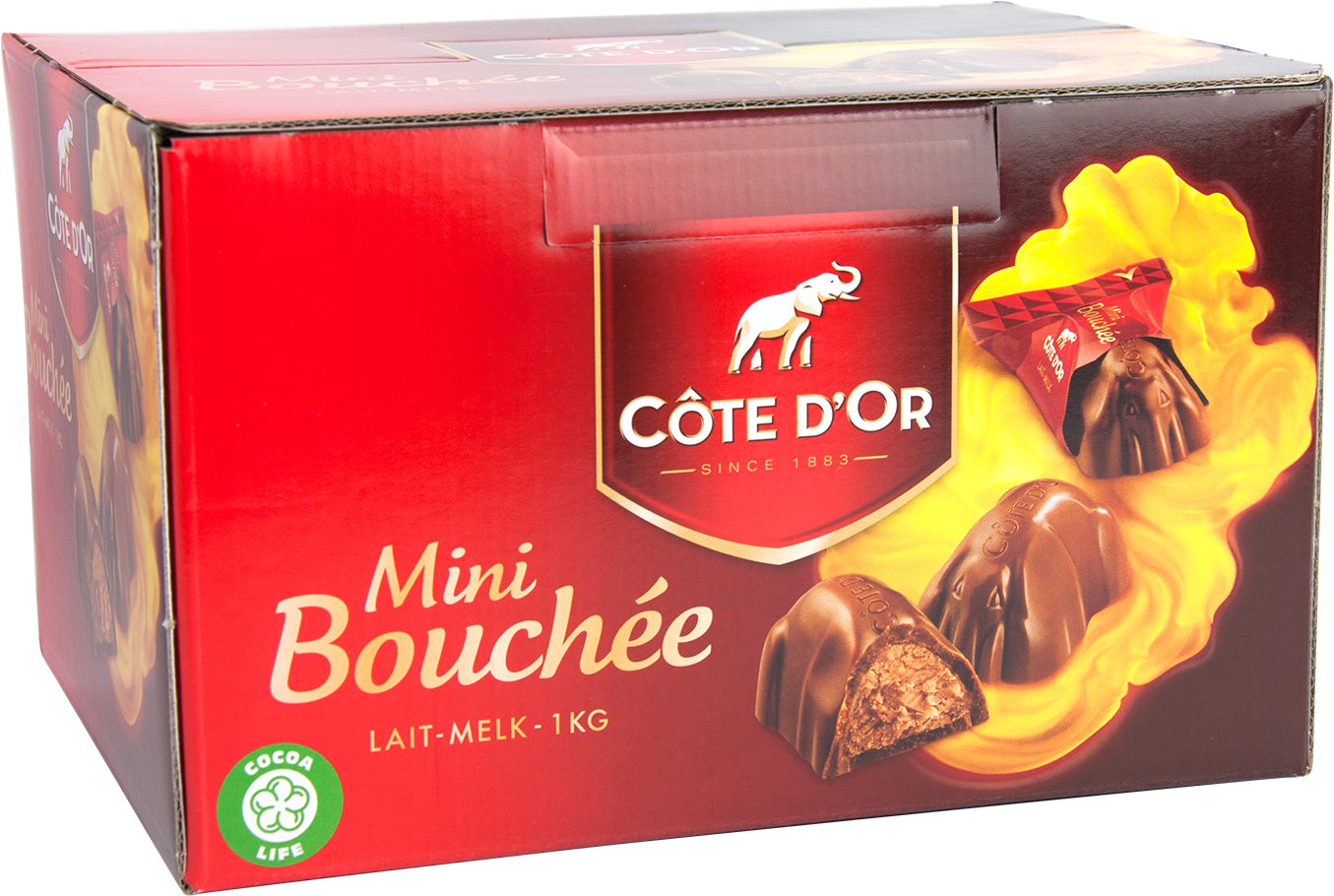 Cd Bouchee Milk Mini 1kg - Cote D'or Bonbonbloc Praline 200 Gr (1500x1500), Png Download