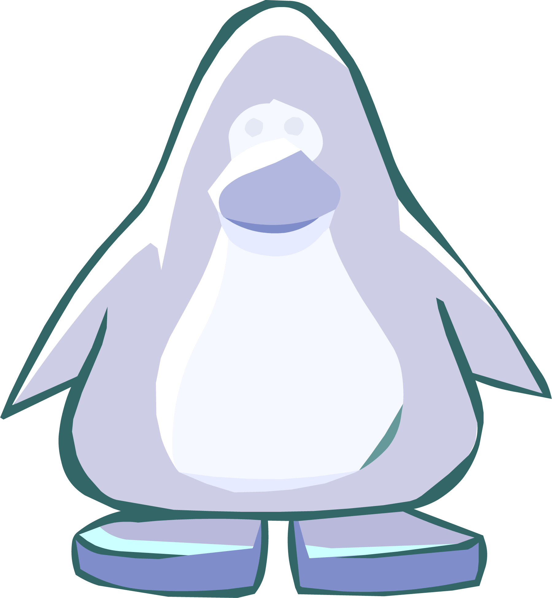 Penguin Ice Sculpture - Club Penguin Ice Sculpture (1799x1950), Png Download