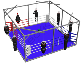 Training Floor-mounted Boxing Ring In Cube, Floor 6х6 - Boxing Ring (350x350), Png Download
