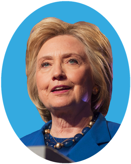 Hillary Oval - Hillary Clinton (464x581), Png Download