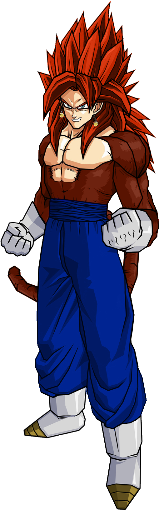 Super Saiyan 4 Vegito - Dragon Ball Z Vegito Super Saiyan 4 (509x1632), Png Download