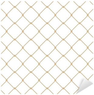 Nautical Rope Seamless Gold Fishnet Pattern On White - Paper (400x400), Png Download