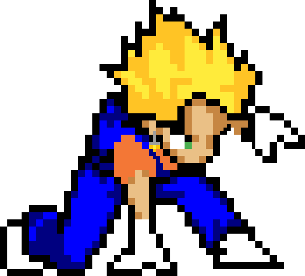 Super Saiyan Vegito - Vegito Pixel Art (1200x1200), Png Download