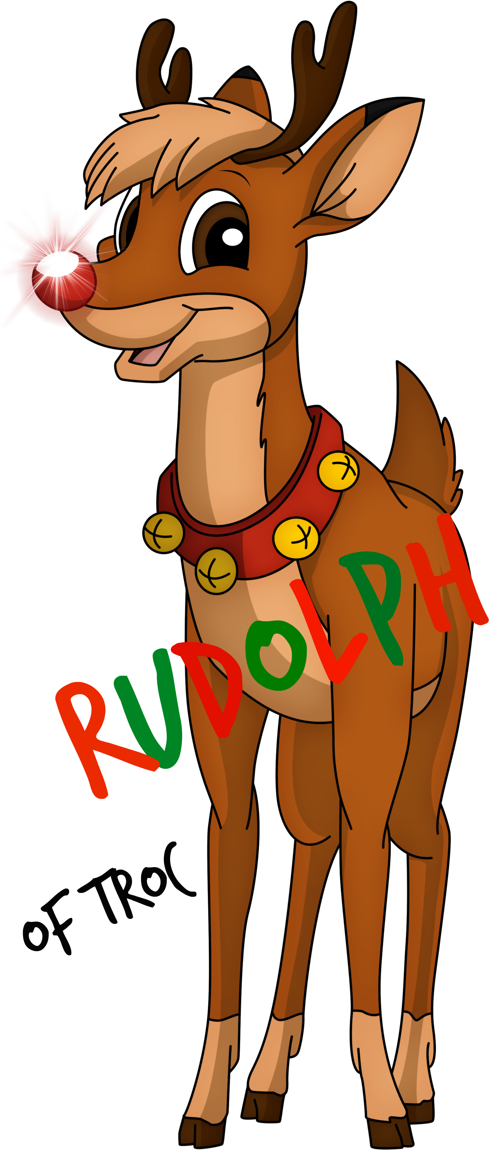 Clip Stock Image Rudolph The Red Nosed By Xxsteefylovexx - Rudolph The Red Nosed Reindeer Png (1815x4043), Png Download