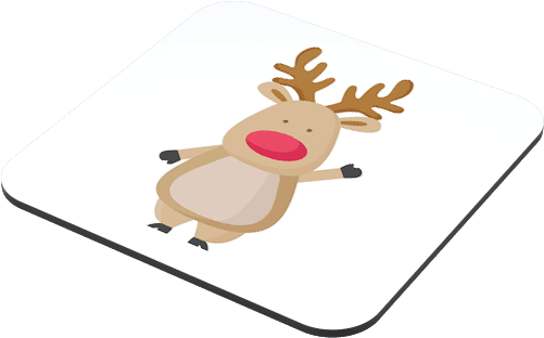 Rudolph The Red Nose Reindeer Coaster - Rudolph (500x500), Png Download