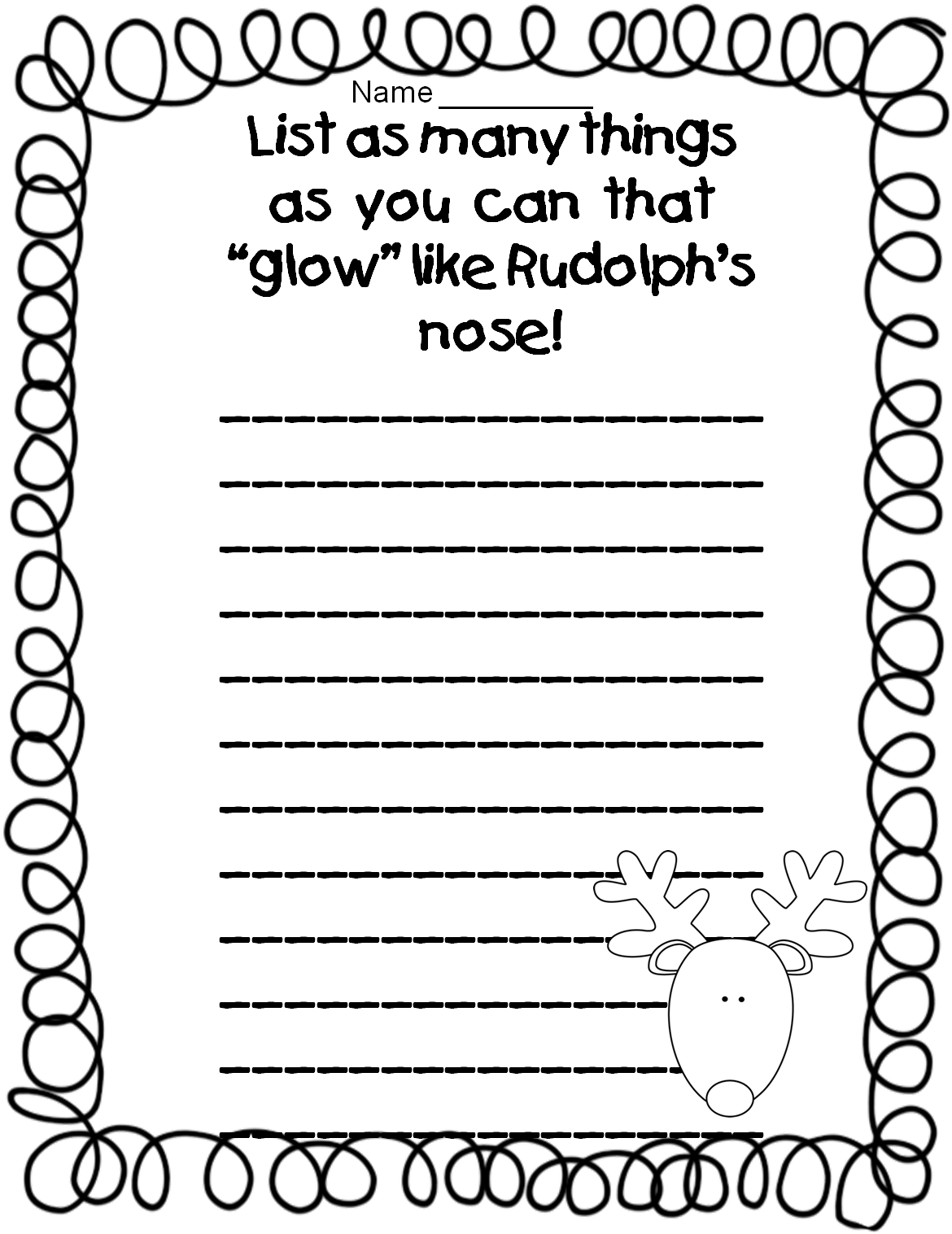 This Reader's Response Activity Can Be Found In My - School Worksheets Christmas Fun (1201x1552), Png Download