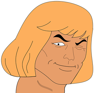 He-man Muscle Anabolic Love Held Master Of - He Man Hair Png (448x340), Png Download