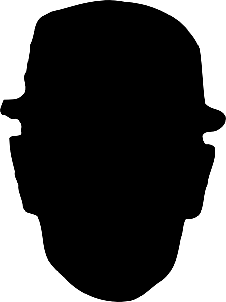 Worker Wearing Hard Hat Silhouette Clip Art - Famous People In Silhouette (444x594), Png Download