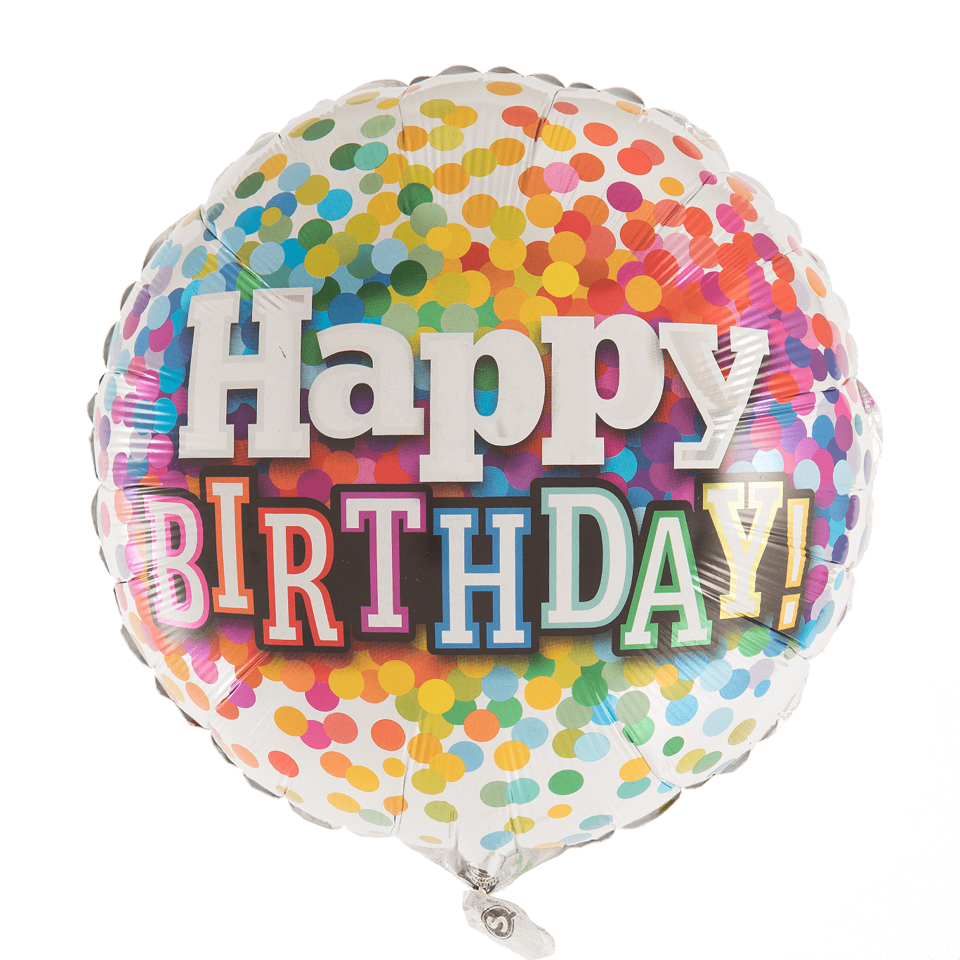 Birthday Rainbow Confetti 18" Balloon - Happy Birthday Qualatex Balloon Decoration (1367x1367), Png Download