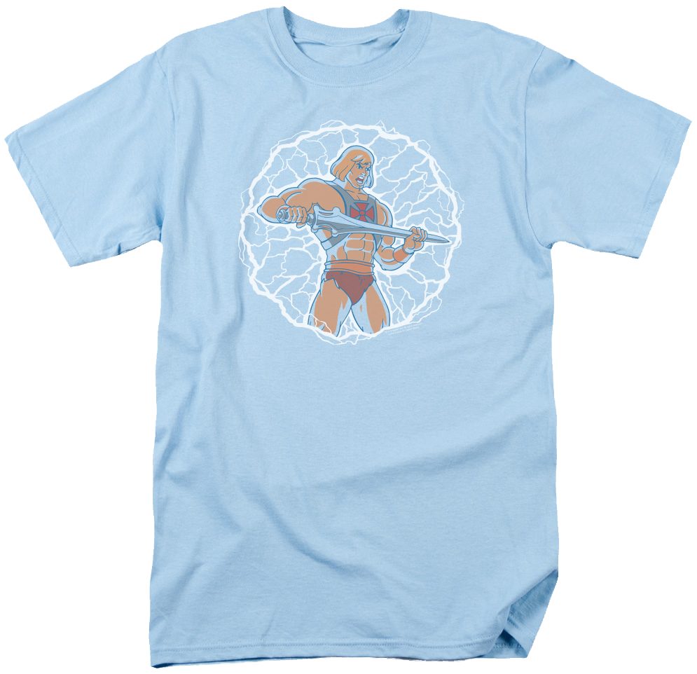 He Man Has The Power Masters Of The Universe T Shirt - Clean Plate Club Shirt (995x962), Png Download