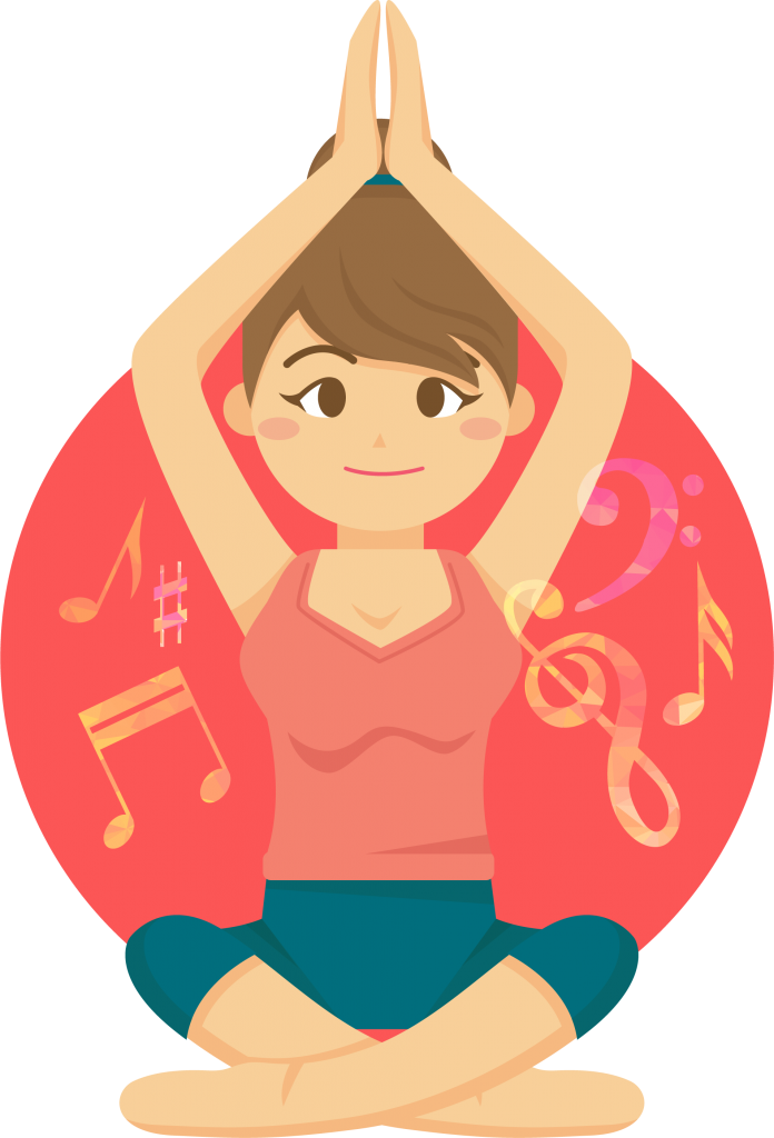 Yoga For Pianists - Yoga Cartoon Png (696x1024), Png Download