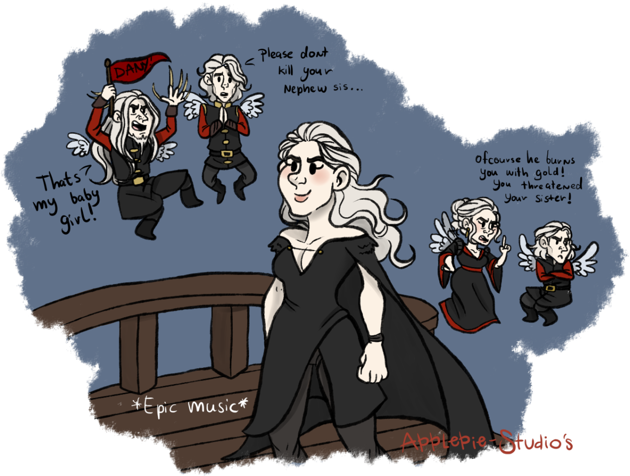 Daenerys Is Going To Westeros With A Gigantic Army - Rhaegar Viserys Daenerys Aerys (1280x968), Png Download