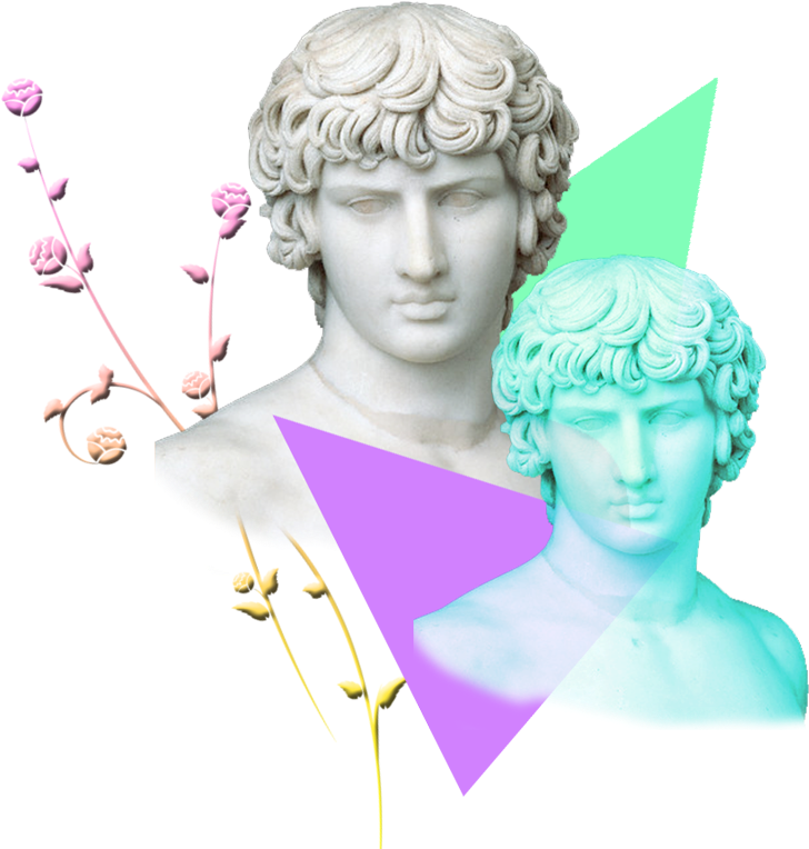 Statue Sticker Vaporwave (750x774), Png Download