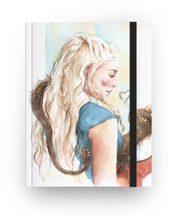 Caderno Daenerys Fucking Queen De Camila Averbeckna - Daenerys Dracarys Drawing (800x800), Png Download