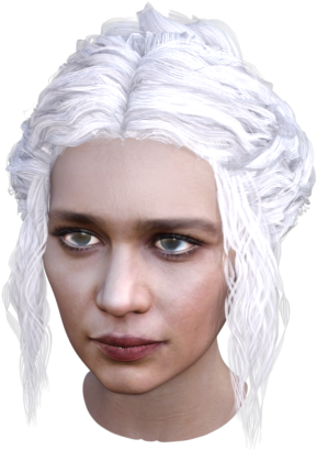 Daenerys Targaryen Head - House Targaryen (360x413), Png Download