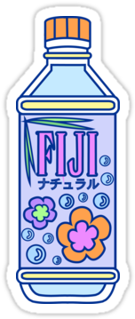 Stickers By Pennysoda - Aesthetic Water Bottle Png (375x360), Png Download