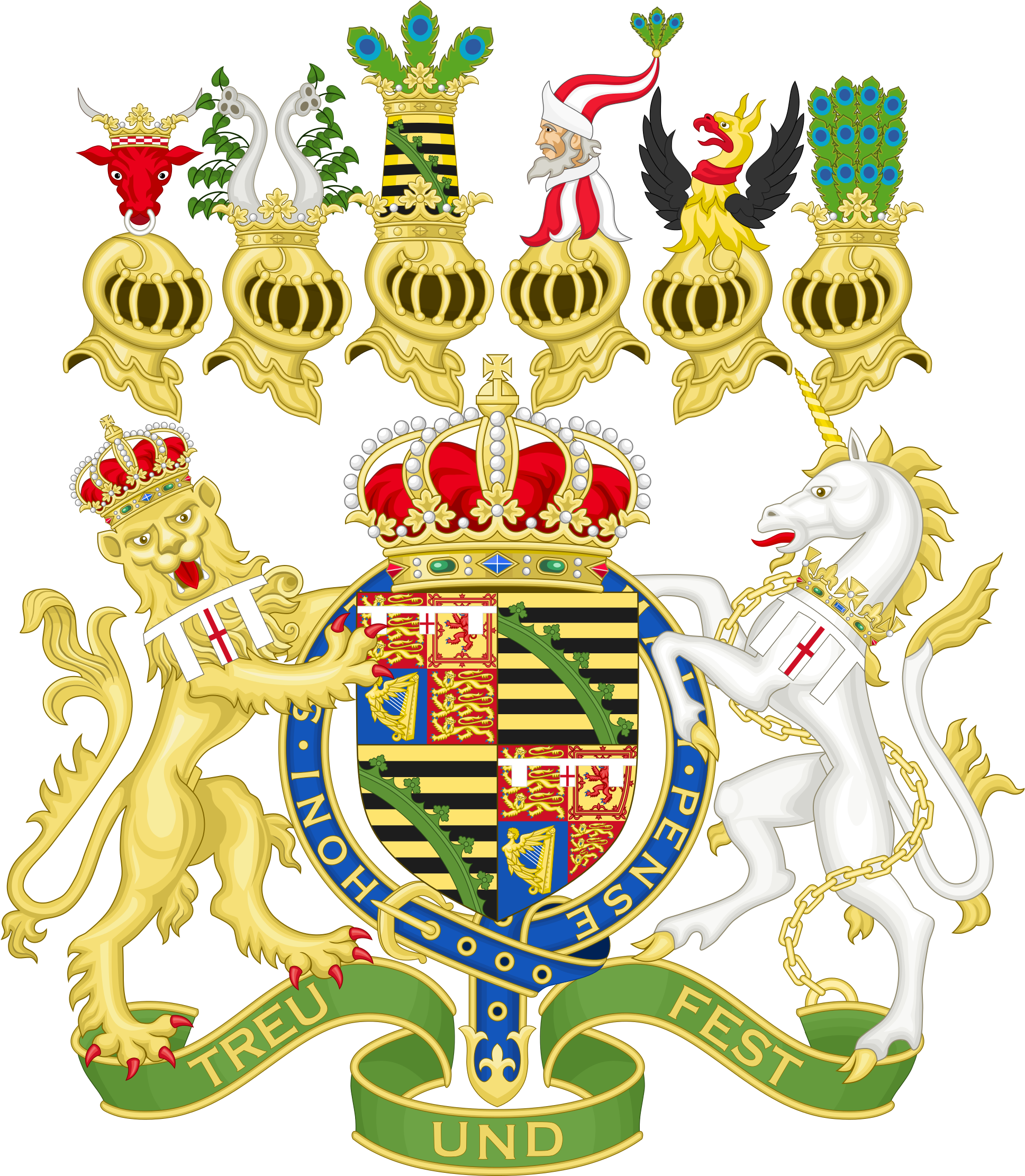 Open - Alberts Coat Of Arms (2000x2222), Png Download