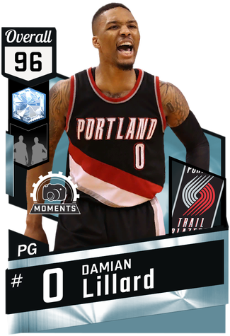 Damian Lillard Diamond Card - Alonzo Mourning Nba 2k17 (325x475), Png Download