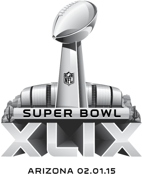 Super Bowl Xlix - Super Bowl 2015 Logo (540x599), Png Download
