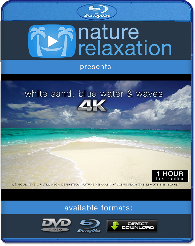 "white Sand, Blue Water & Waves" 1 Hour Static 4k Scene - Day In The Caribbean 4k (1000x1000), Png Download