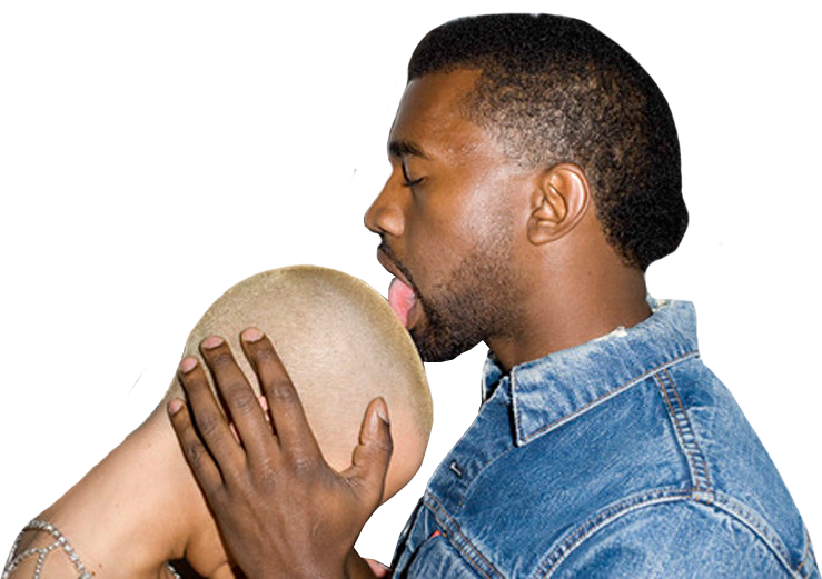 Share This Image - Kanye West And Amber Rose (739x521), Png Download