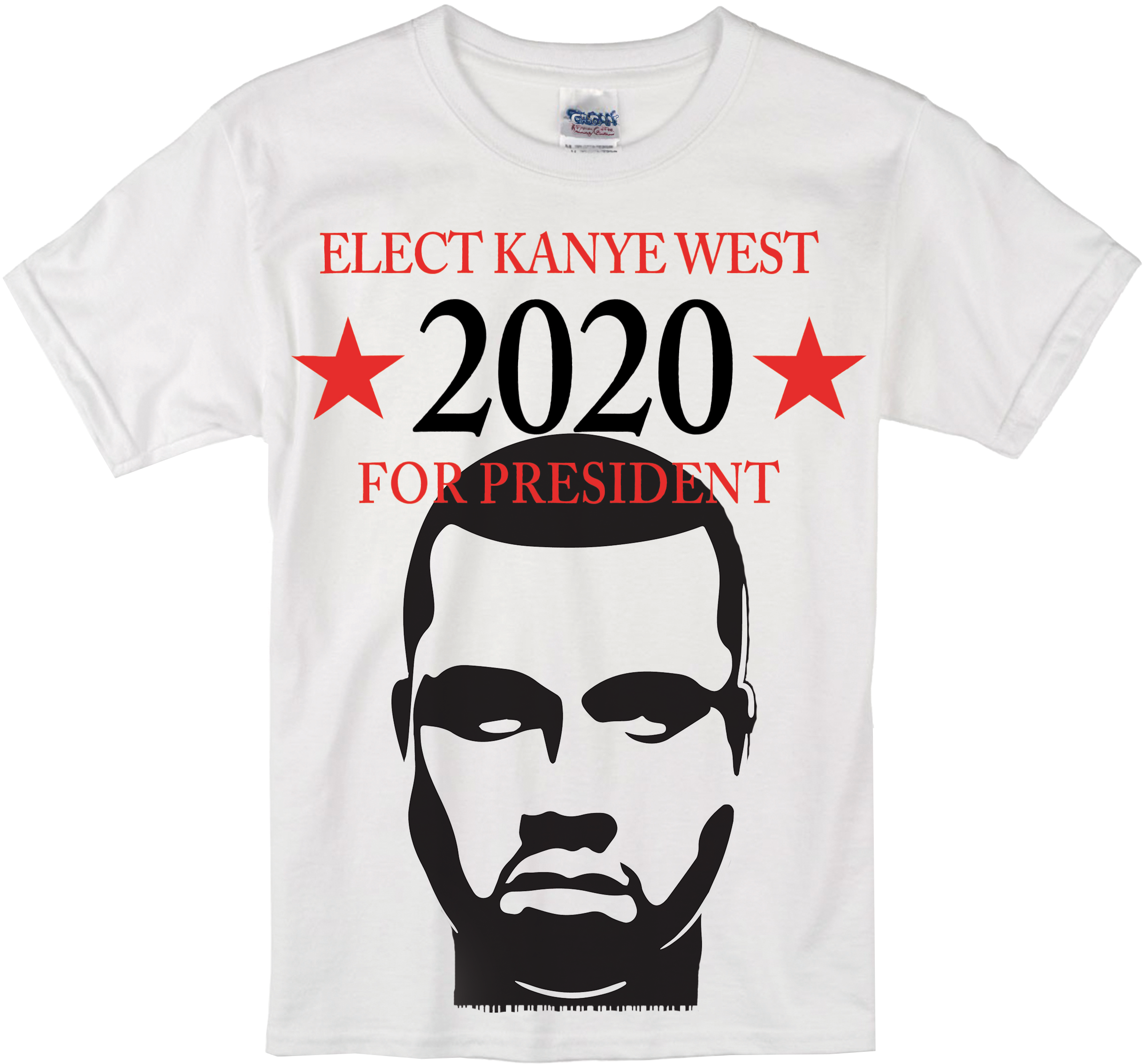 2020 Limited Edition Election Buttons & Tee Shirts - Kanye West Face Art 32x24 Print Poster (2550x3300), Png Download