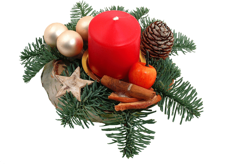 Christmas Candle Table Decoration - Advent Png (960x659), Png Download