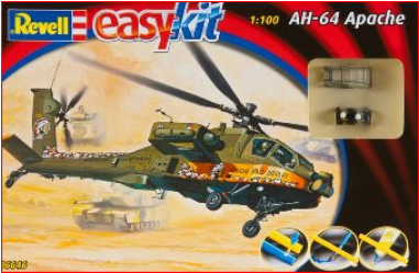 Revell 06646 1/100 Snap Ah-64 Apache Helicopter Rvls6646 (380x380), Png Download