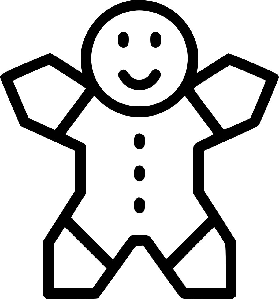 Christmas Cookie Ginger Man - Gingerbread Man (912x980), Png Download