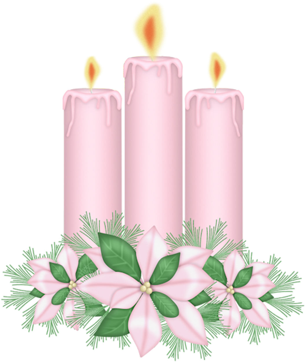 Candle Clipart Christmas Flower - Candle Png (1177x1300), Png Download