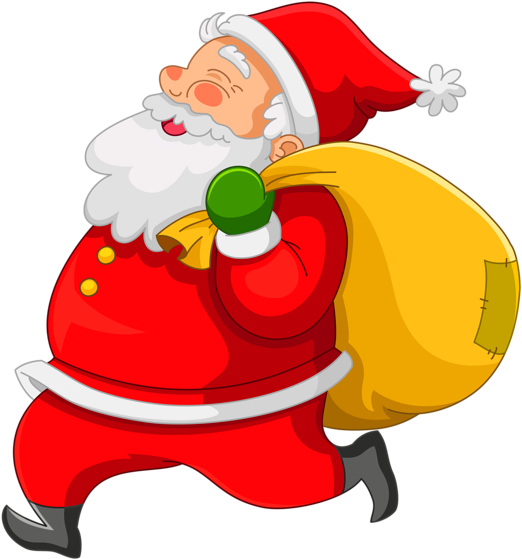 0, - Pere Noel Avec Hotte (543x600), Png Download