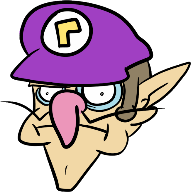 Photo - Waluigi Dessin (530x516), Png Download
