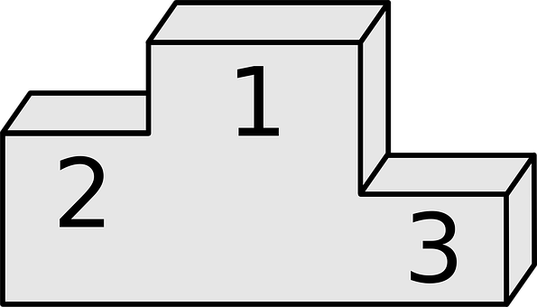 Podium Medal Olympic Sports Champions Cham - Podium Clipart (595x340), Png Download