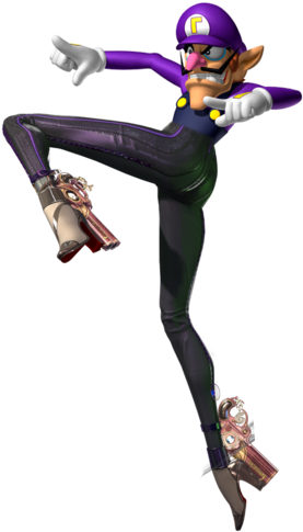 One Word - Wayonetta - - Wario And Waluigi (500x557), Png Download