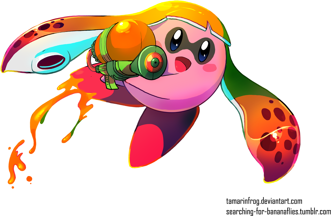 Com Searching For Bananaflies - Kirby Splatoon (1508x949), Png Download