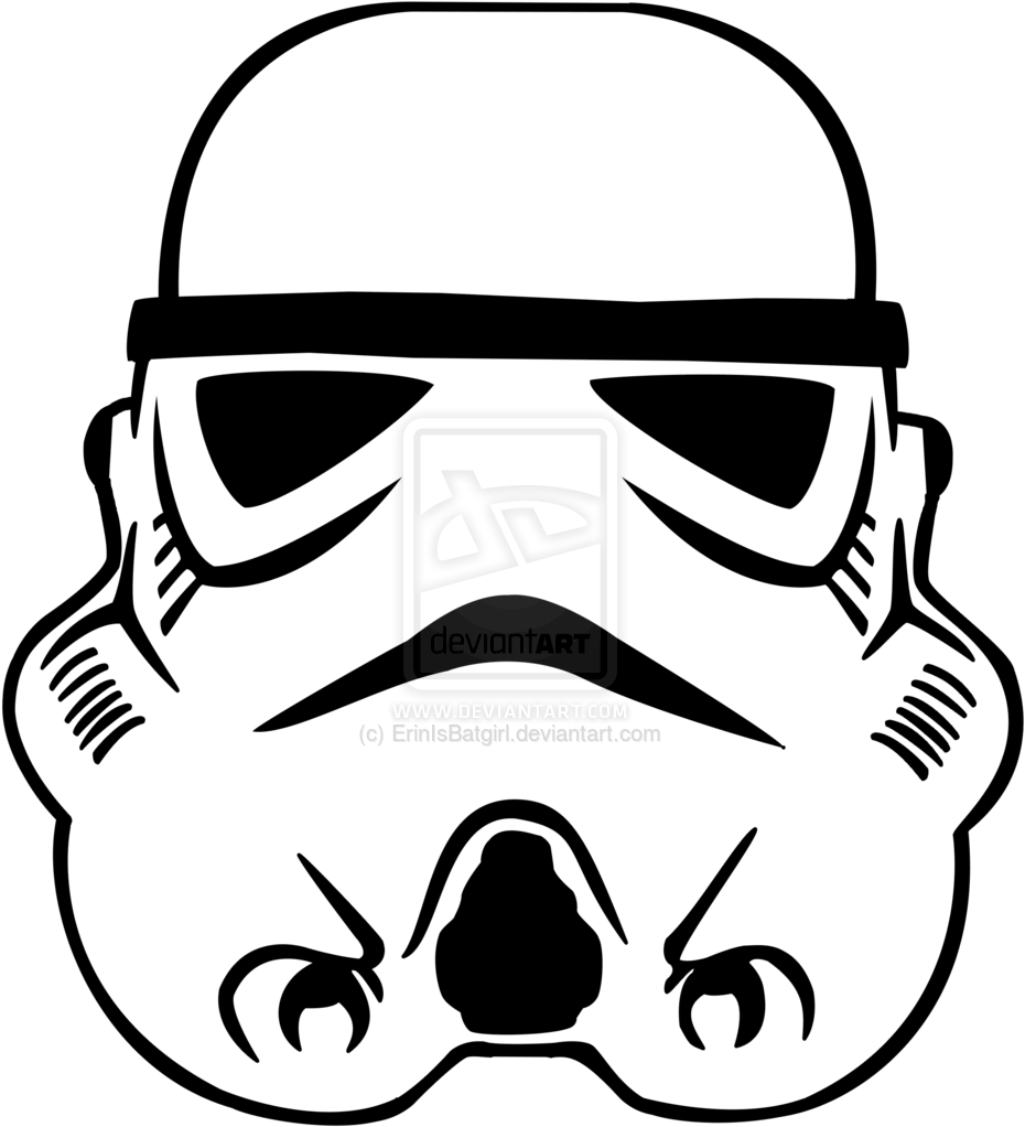 Stormtrooper Clipart Black And White - Stormtrooper Stencil (1024x1280), Png Download
