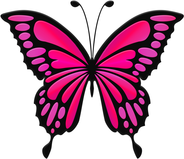 0, - Butterfly Red Clip Art (600x518), Png Download