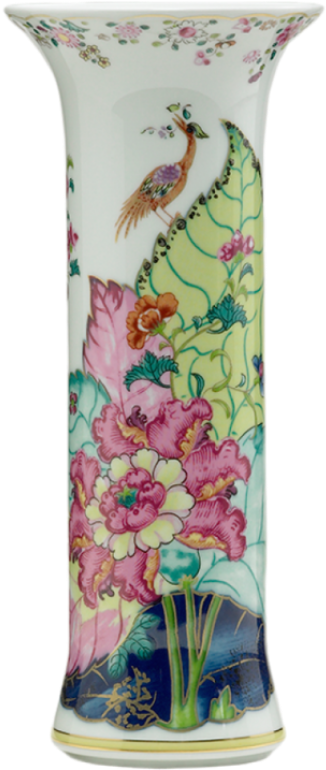 More Views - Mottahedeh Tobacco Leaf Trumpet Vase (800x800), Png Download