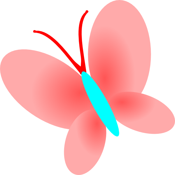 How To Set Use Blue Pink Butterfly Svg Vector (600x599), Png Download