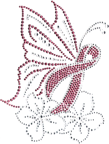 Pink Butterfly Ribbon - Pink Ribbon Butterfly Png (500x484), Png Download