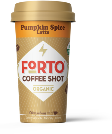 Pumpkin Spice Latte & Peppermint Mocha Holiday Flavors - Forto Coffee Shot (371x479), Png Download
