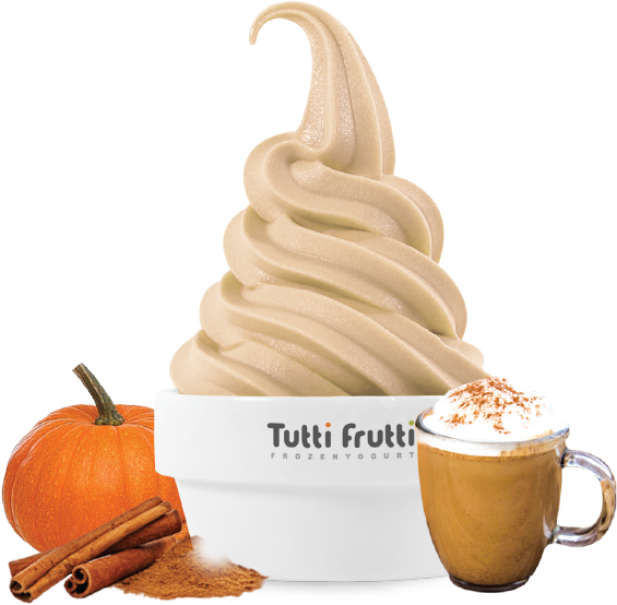 Pumpkin Spice Latte - Tutti Frutti Frozen Yogurt (601x601), Png Download
